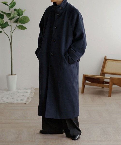 epnok ステンカラーコート LARGE ネイビー メンズ : ZOZOTOWN Yahoo!店