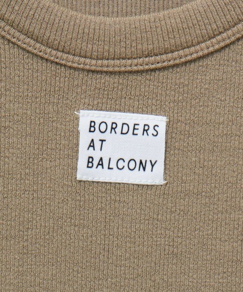「BORDERS at BALCONY」 7分袖カットソー S ベージュ レディース_画像3