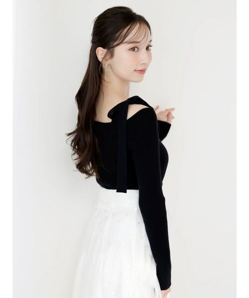 dazzlin（ダズリン） ニット セーター 「WEB限定」ショルダーリボン