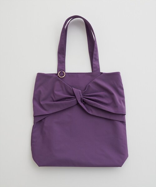 リボン　トートバッグ natural couture トートバッグ ねじリボントート レディース