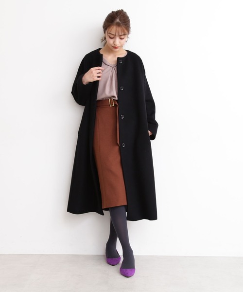「N.(N. Natural Beauty Basic)」 ノーカラーコート MEDIUM ブラウン系その他2 レディース_画像3