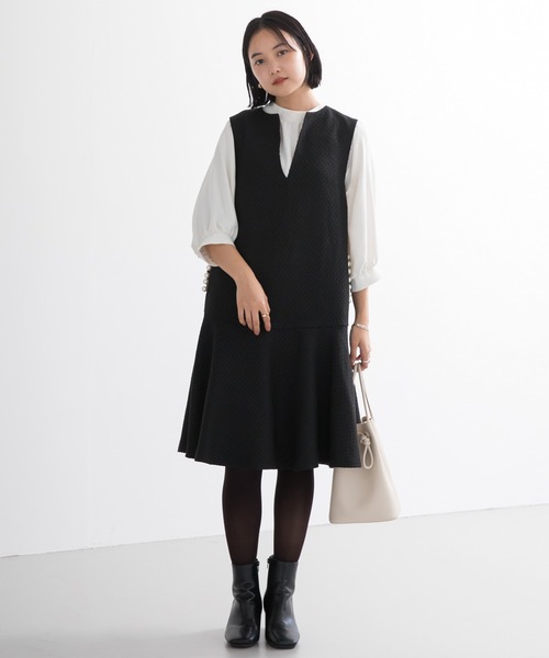 「LAVEANGE」 ノースリーブワンピース LL ブラック レディース_画像5