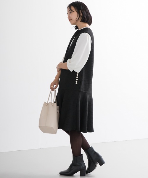 「LAVEANGE」 ノースリーブワンピース LL ブラック レディース_画像9
