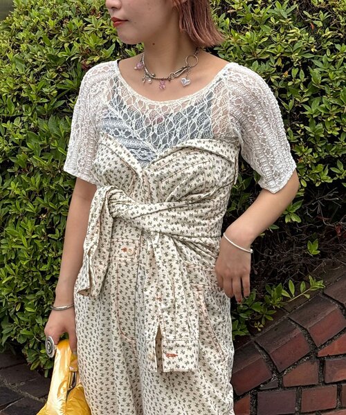 「HELLO.SANFRANCISCO」 オールインワン ONE SIZE オフホワイト レディース_画像3