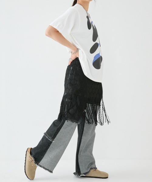 MIRROR STOKE ワイドパンツ ジーンズ デニム デニムパンツ 「ZOZO限定