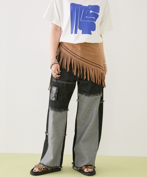 MIRROR STOKE ワイドパンツ ジーンズ デニム デニムパンツ 「ZOZO限定