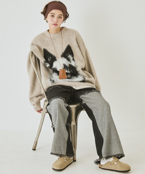 MIRROR STOKE ワイドパンツ ジーンズ デニム デニムパンツ 「ZOZO限定