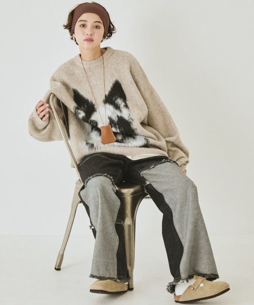 MIRROR STOKE ワイドパンツ ジーンズ デニム デニムパンツ 「ZOZO限定