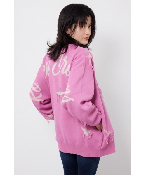 【新品】 ロデオクラウンズ アンゴラニット カーディガン ピンク 羽織RODEO 橋本梨菜着用】RODEO CROWNS リブ配色編みカーディガン ピンク｜Yahoo