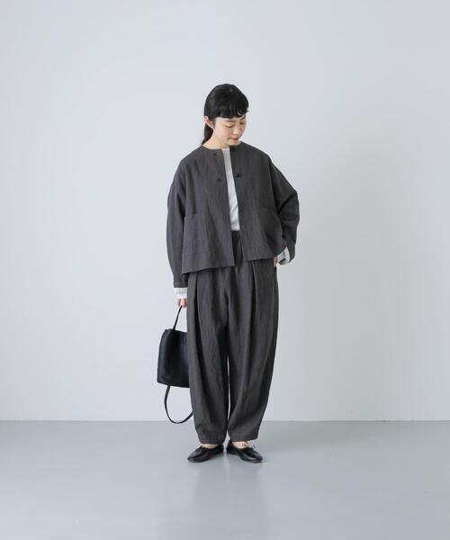 かぐれ パンツ リネンラミールーズテーパードパンツ レディース