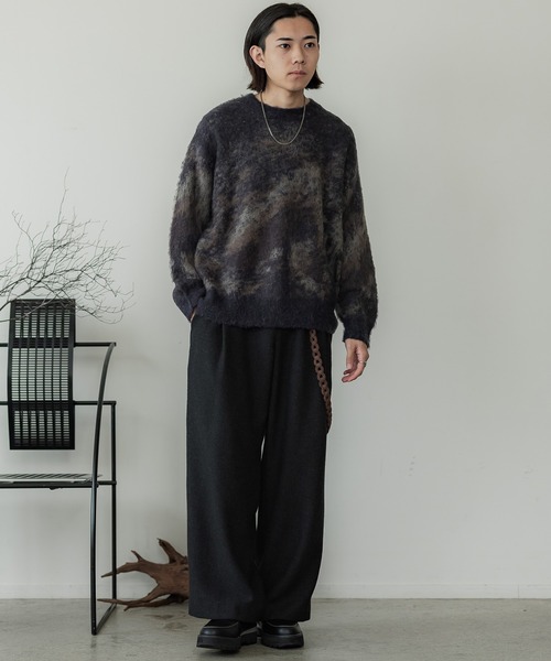 WYM LIDNM 「WYM LIDNM」 長袖ニット M グレー メンズ : ZOZOTOWN