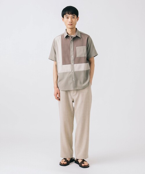 「BEAMS HEART」 イージーパンツ SMALL ベージュ メンズ_画像3