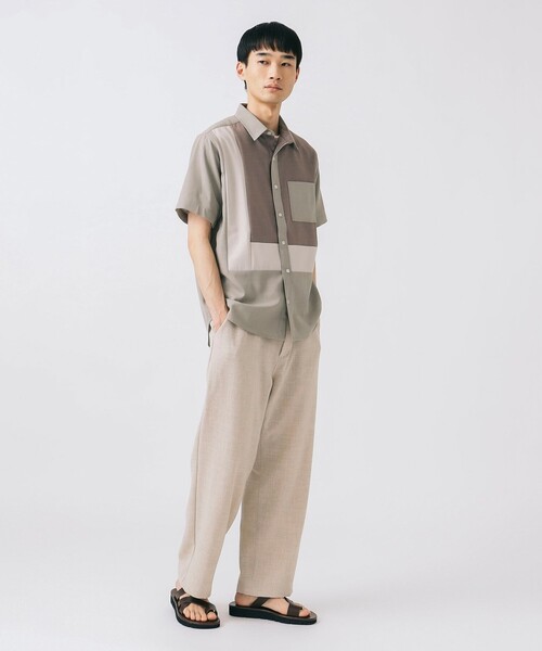 「BEAMS HEART」 イージーパンツ SMALL ベージュ メンズ_画像4