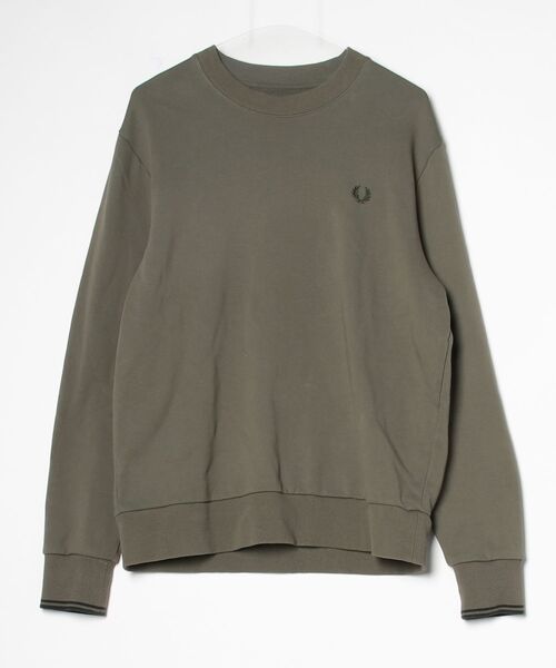 「FRED PERRY」 スウェットカットソー L グリーン レディース