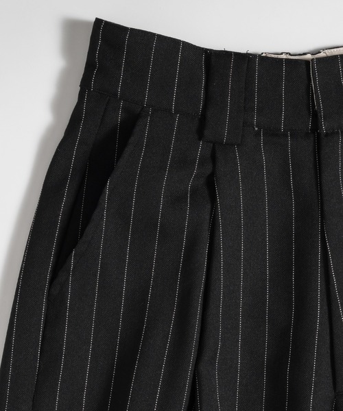 「MUHET」 スラックス SMALL チャコールグレー レディース_画像7