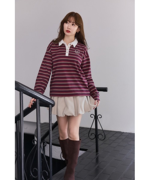 「Her lip to」 長袖ポロシャツ FREE ブラック レディース_画像2