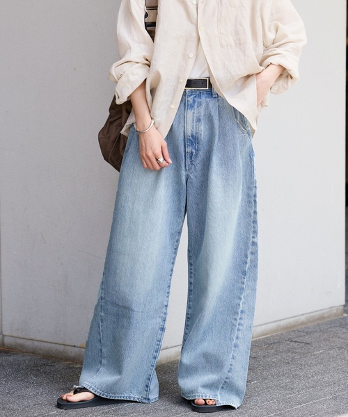 「JOURNAL STANDARD」 デニムパンツ 38 ネイビー レディースの画像