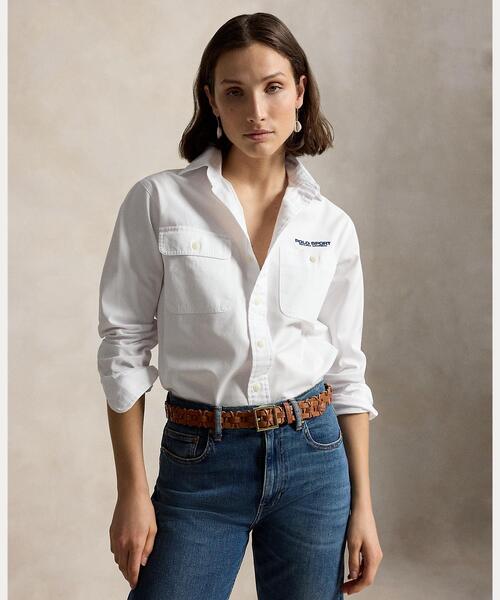 RALPH LAUREN ラルフローレン ワークシャツ ホワイト　NO3159 RALPH LAUREN ラルフローレン ワークシャツ ホワイト NO3159 - メルカリ