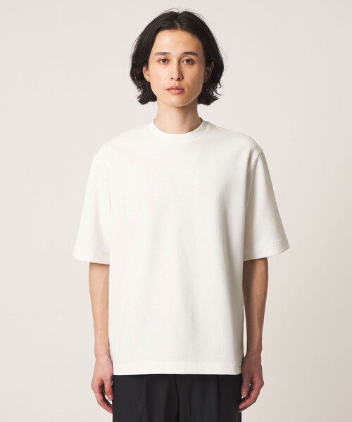 【50%オフ】 新品 PGG TEVBRID ジャガード Tシャツ サイズ２ A DAY IN THE LIFE tシャツ ドビージャガード リラックス クルーネック