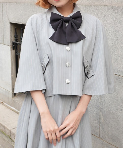 アトリエgg 秋のローラ　ケープベスト　セット axes femme POETIQUE ベスト ジレ バイカラーリボン付きケープ