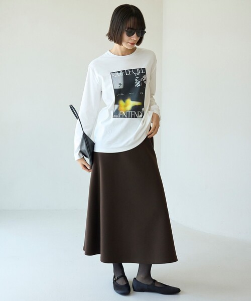 「UNFILO」 フレアスカート LARGE ホワイト レディース_画像3