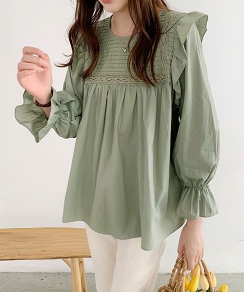 「Miniministore」 長袖ブラウス XX-LARGE ホワイト レディース_画像2