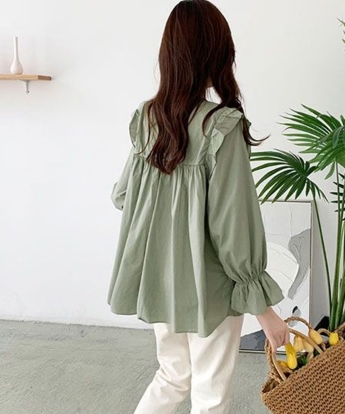 「Miniministore」 長袖ブラウス XX-LARGE ホワイト レディース_画像4