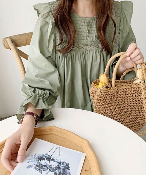 「Miniministore」 長袖ブラウス XX-LARGE ホワイト レディース_画像6