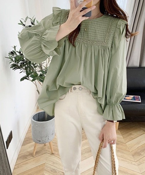 「Miniministore」 長袖ブラウス XX-LARGE ホワイト レディース_画像7