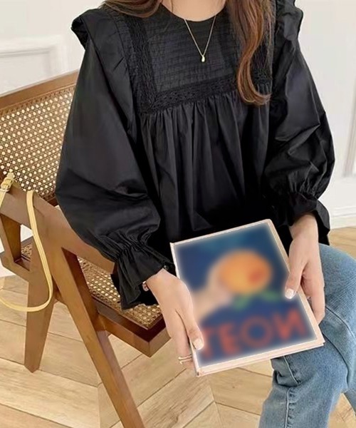 「Miniministore」 長袖ブラウス XX-LARGE ホワイト レディース_画像8