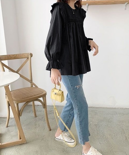 「Miniministore」 長袖ブラウス XX-LARGE ホワイト レディース_画像9