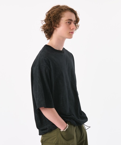 「WETTEMPT」 半袖Tシャツ LARGE チャコールグレー メンズ_画像7