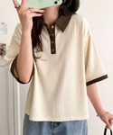 ヘンリーネック tシャツ 半袖 大人の配色で、...の詳細画像5