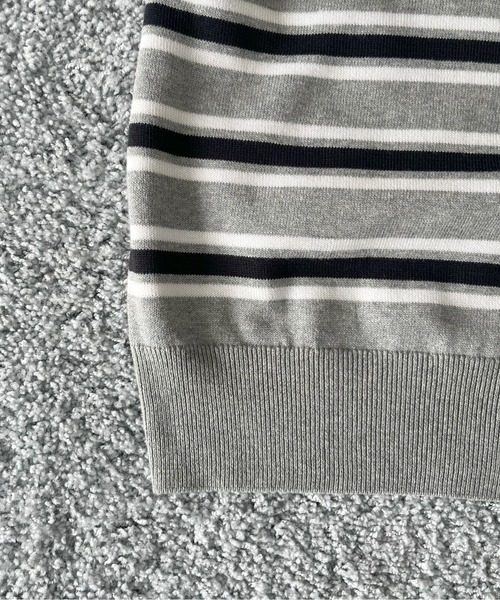 セーター ニット KAIKO Border v neck sweater メンズ レディースの画像