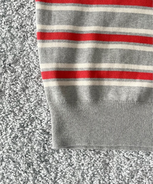 セーター ニット KAIKO Border v neck sweater メンズ レディースの画像