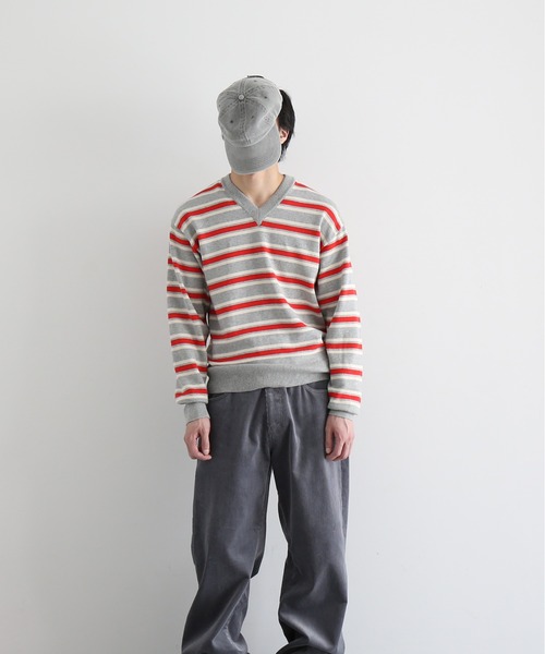 KAIKO（カイコー） セーター ニット KAIKO Border v neck sweater