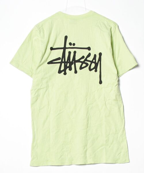 STUSSY（ステューシー） ワンポイント半袖Tシャツ M グリーン メンズ