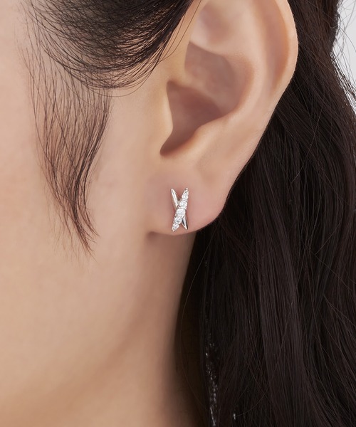ピアス Pt950/900 ダイヤモンド ピアス レディースの画像