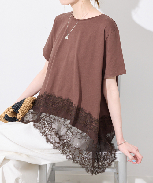 SLOBE IENA（スローブイエナ） tシャツ 半袖 「シリーズあり」レース