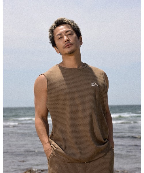 Re:room（リルーム） tシャツ RRMリブノースリーブ メンズ : ZOZOTOWN