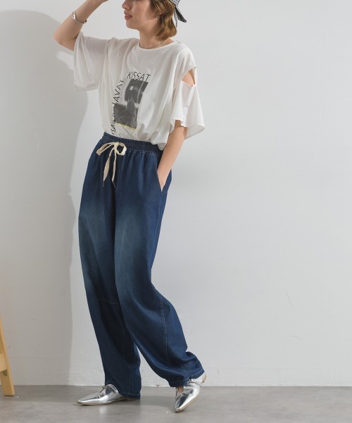 le colis（ルコリ） ワイドパンツ ジーンズ デニム デニムパンツ