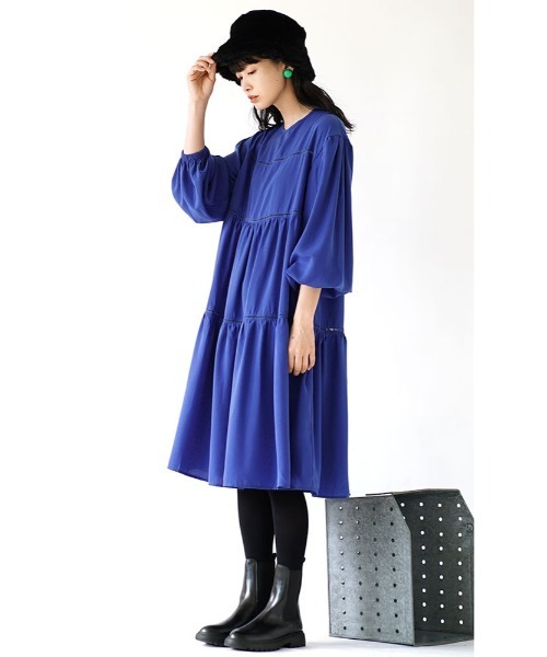 「zootie」 「ZOOTIE DES SUCETTES」長袖ワンピース M ブラック レディース_画像6