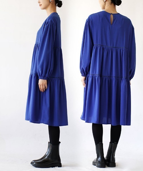 「zootie」 「ZOOTIE DES SUCETTES」長袖ワンピース M ブラック レディース_画像7