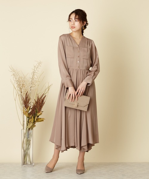 大得価爆買い ワンピース シャツワンピース ポケット付ノーカラーシャツワンピース ZOZOTOWN PayPayモール店 - 通販 - PayPayモール 低価豊富な