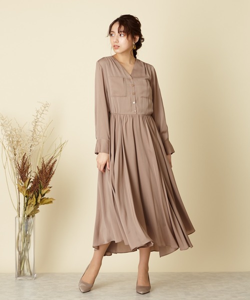 大得価爆買い ワンピース シャツワンピース ポケット付ノーカラーシャツワンピース ZOZOTOWN PayPayモール店 - 通販 - PayPayモール 低価豊富な