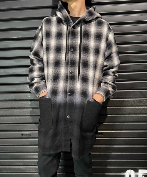 roarguns ロアーガンズ 24SS 日本製 PLAID ZIP SHIRTS カットオフチェックジップシャツ 24SGB-09 3 GREEN 長袖 roar ロアー トップス【中古】【roarguns】 roarguns - roarguns ロアーガンズ 24SS 日本製 PLAID ZIP SHIRTS