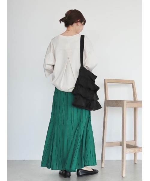 MOI リネンスカート AMERICAN HOLIC スカート リネンブレンドストライプマーメード