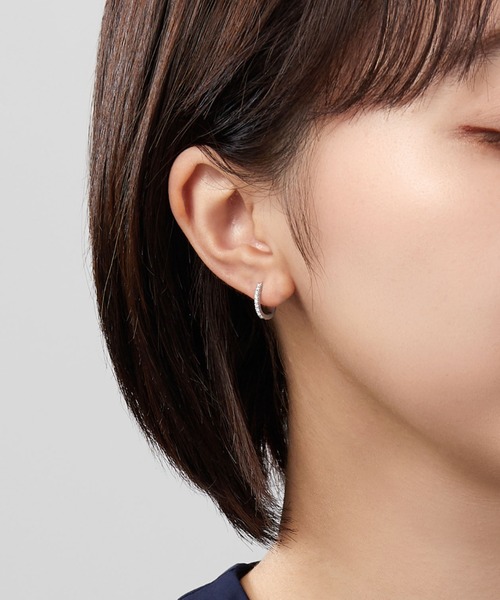 Vendome Aoyama K18 ダイアモンドフープピアス