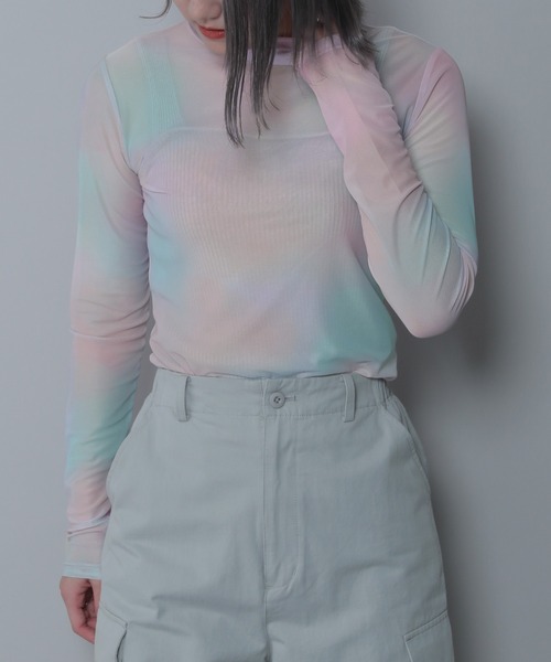 N°21 シアーTシャツ　新品 セール】 【SLOW/WEB限定】シアーツイストシングルジャージー T