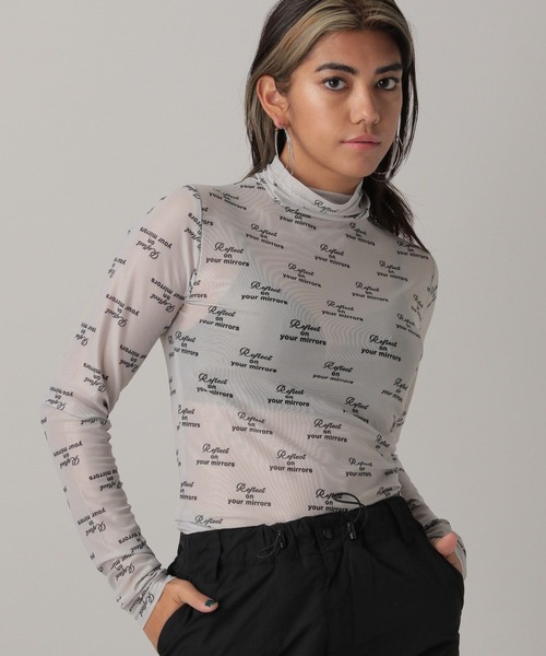 FOREVER21 tシャツ シアーハイネック レディース : ZOZOTOWN